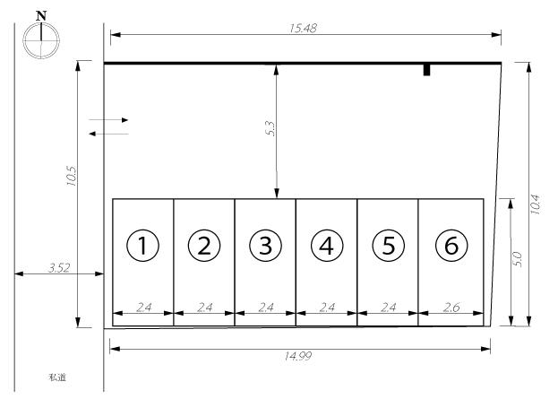 ホットハウス柏木3丁目パーキングの駐車配置図