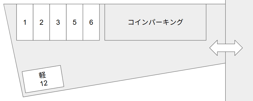 オレンジカーパークCRの駐車配置図