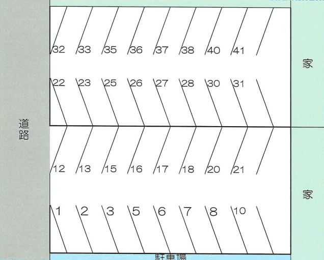 平和第一駐車場の駐車配置図