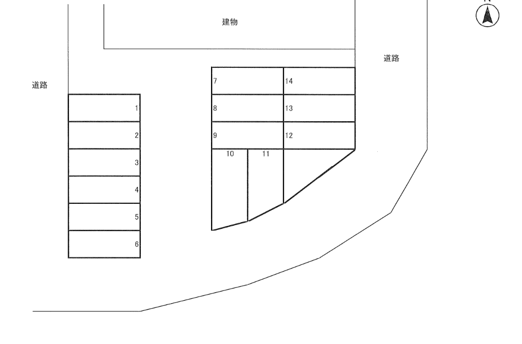 グランシティーの駐車配置図