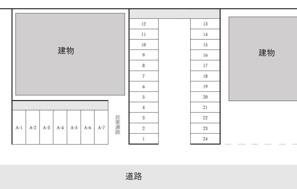 第二昭和大通駐車場の駐車配置図