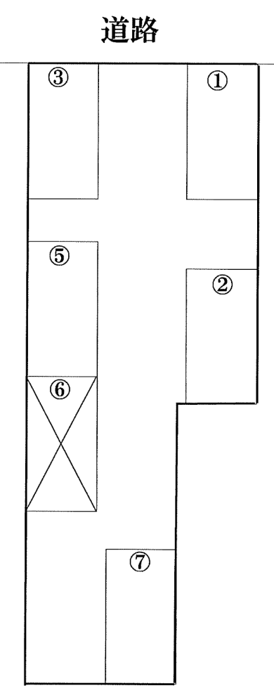 (有)岡田商店駐車場(元町)の駐車配置図
