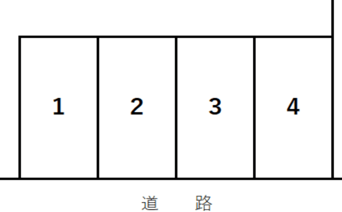 岡崎市薮田二丁目市川パーキングの駐車配置図