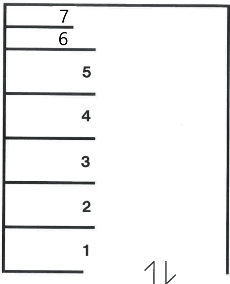 赤塚4-34駐車場の駐車配置図