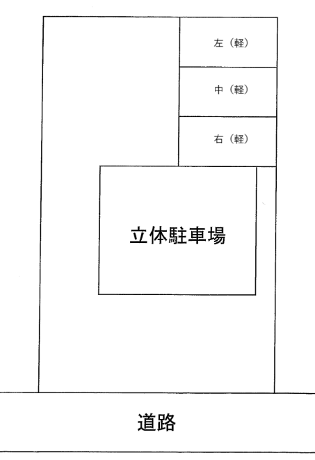 田町スカイパーキングの駐車配置図