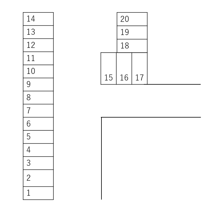 広沢3丁目 小林Pの駐車配置図