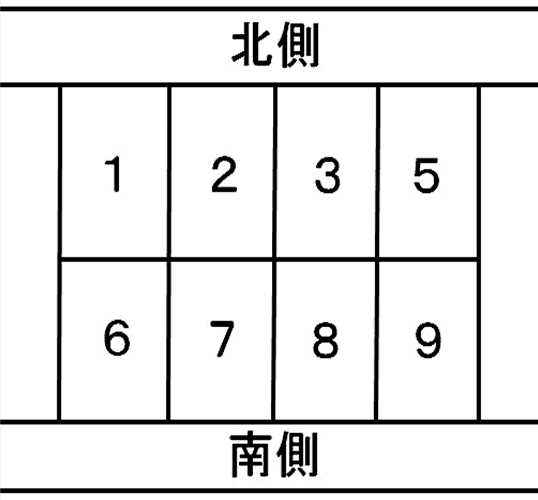 杉田ウスイパーキングの駐車配置図