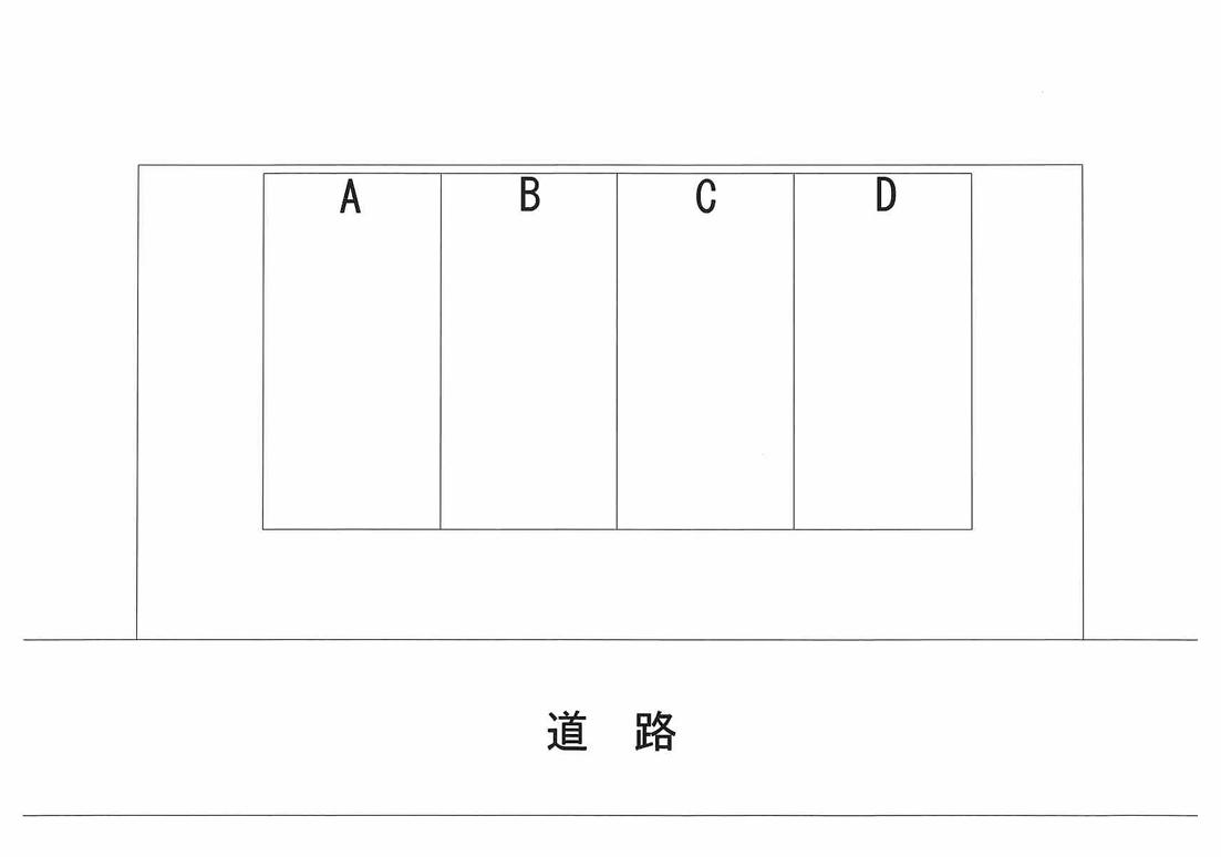 ガレージ036の駐車配置図
