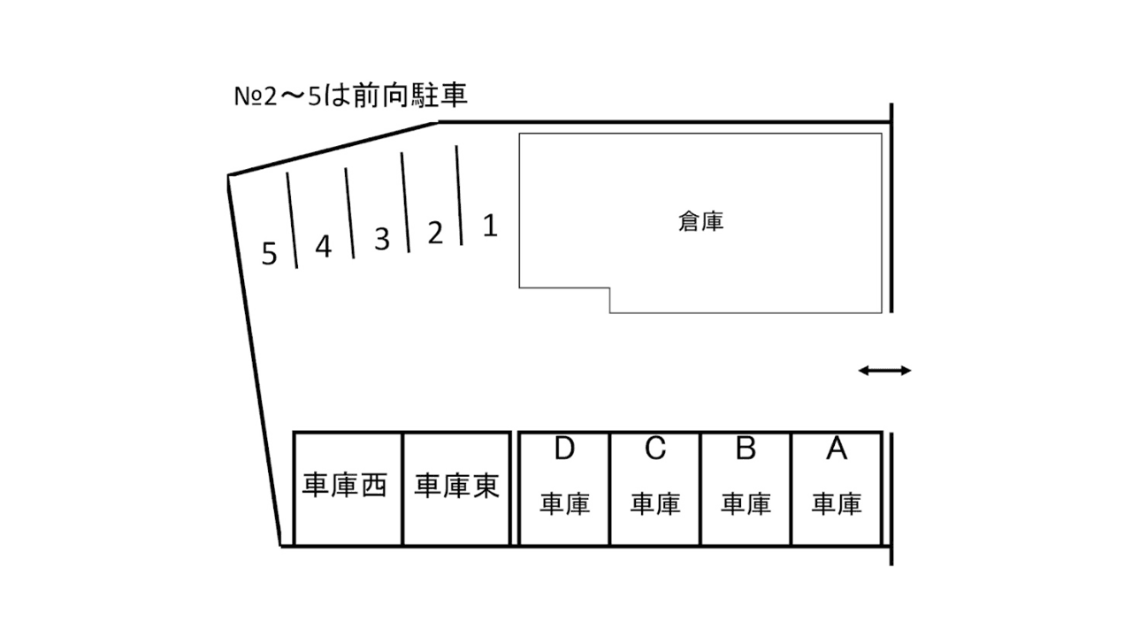 中島駐車場の駐車配置図