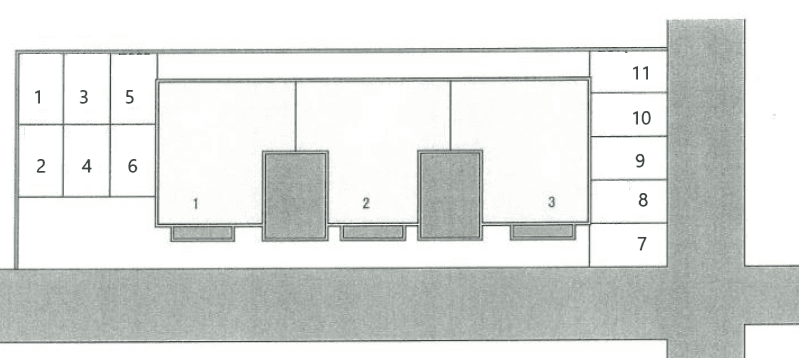 FKカーサエスタシオン駐車場の駐車配置図