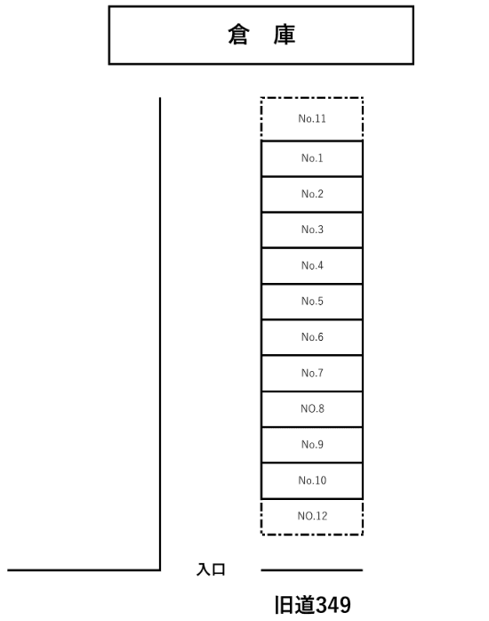 松本駐車場の駐車配置図
