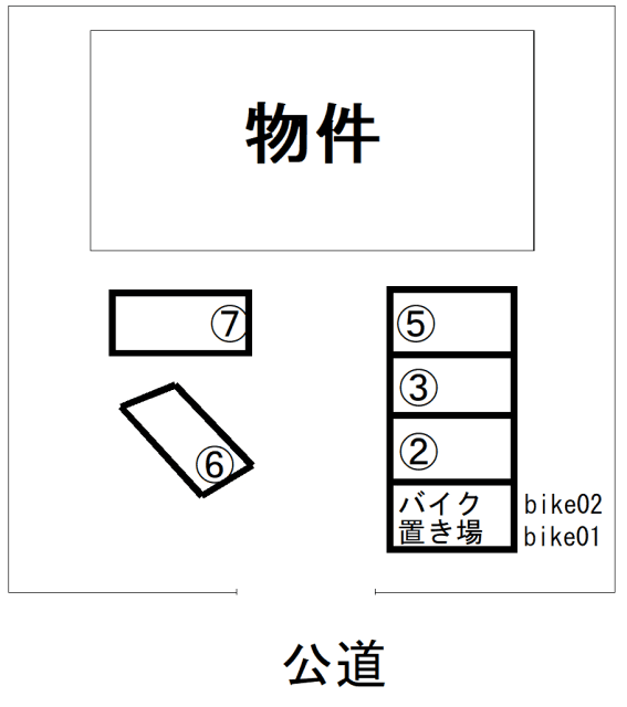 ハイムソーンツェ駐車場の駐車配置図