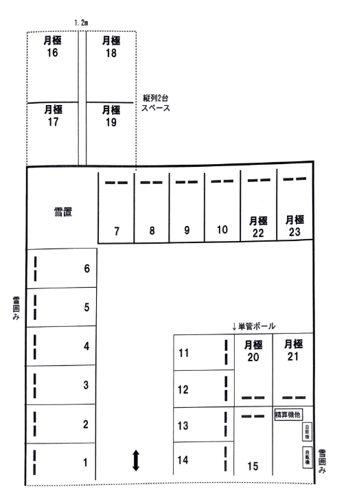 ザ・パーク盛岡駅西通2の駐車配置図