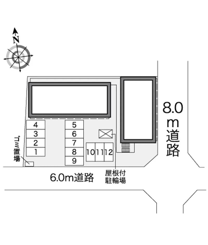 島之内(27696)の駐車配置図