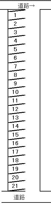 PD澤野駐車場の駐車配置図