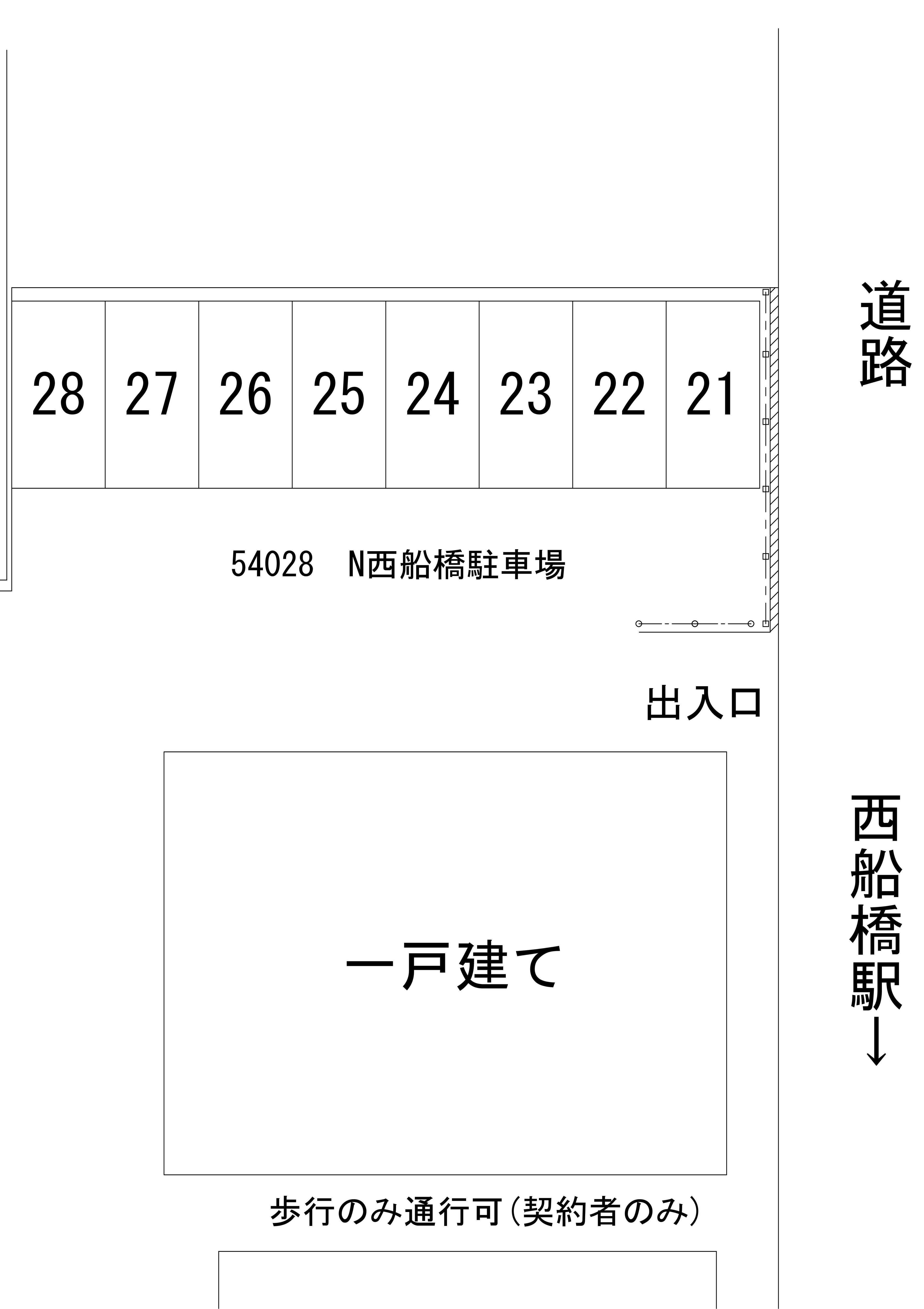 【54028】N西船橋駐車場の駐車配置図