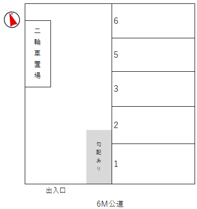 イーリス八潮駐車場の駐車配置図
