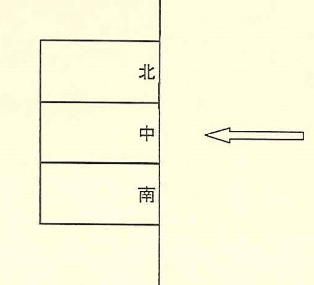 城南新栄町ガレージの駐車配置図
