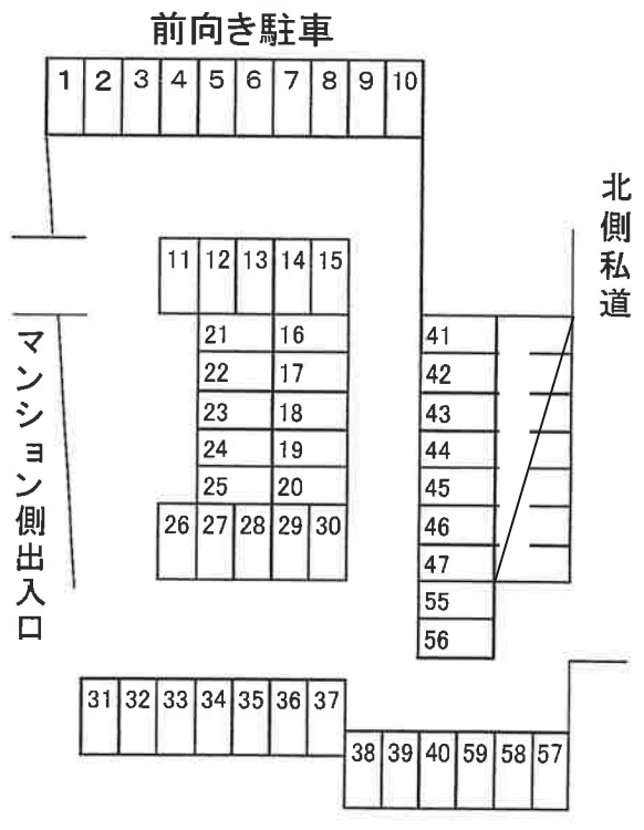 榎本学校前駐車場2の駐車配置図