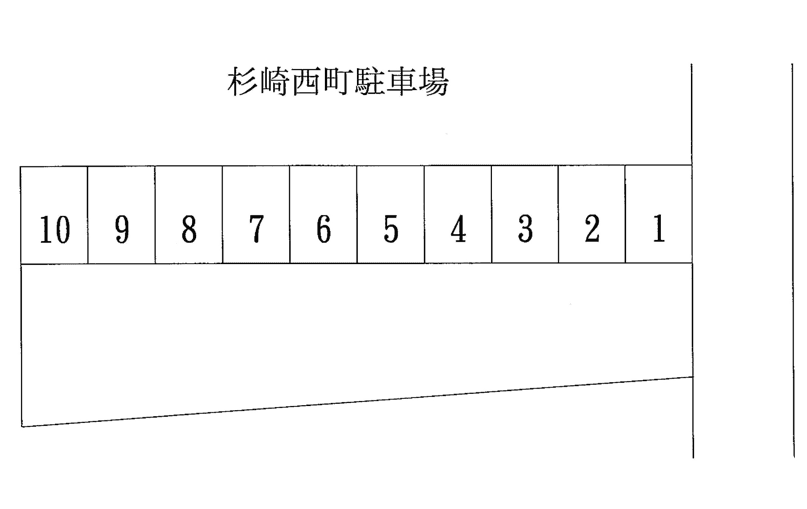 杉崎西町駐車場の駐車配置図
