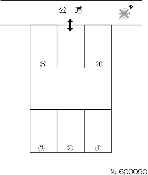 柏井町公園通(長江)駐車場の駐車配置図