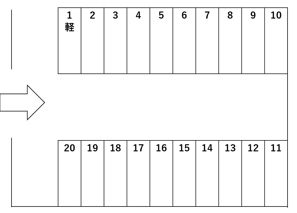 ハースParking(末岡パーキング)の駐車配置図