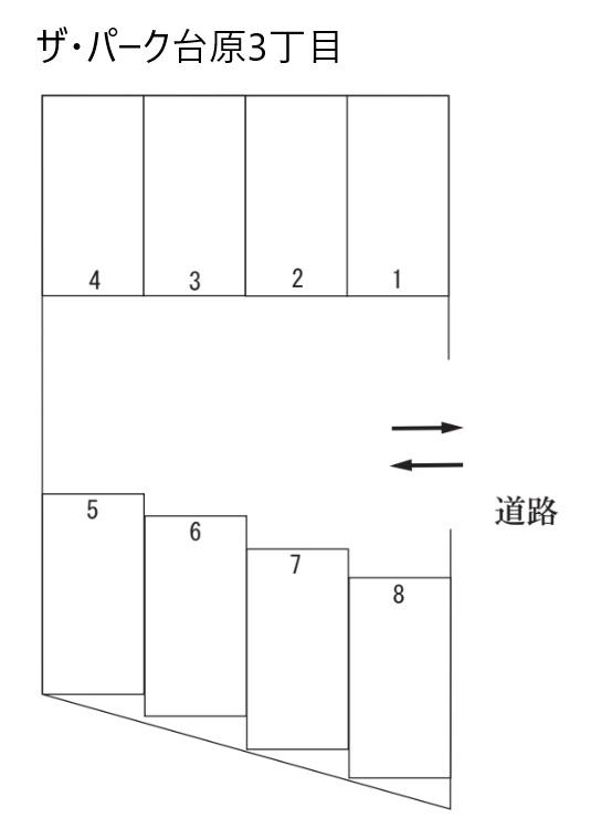 ザ・パーク台原3丁目の駐車配置図