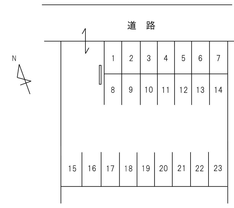 TP017 丁田流A - Touchiの駐車配置図