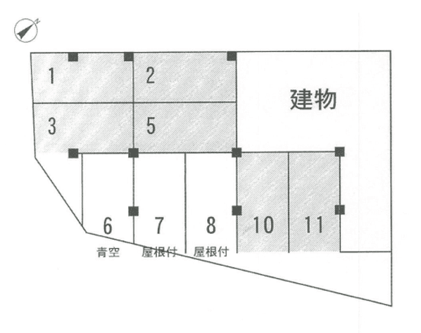 日之出T駐車場の駐車配置図