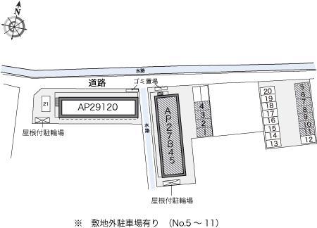 エヴァ(27845) 敷地外駐車場の駐車配置図