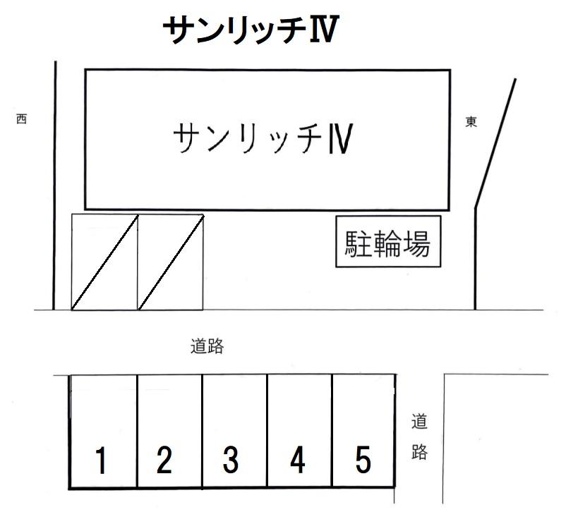 サンリッチⅣの駐車配置図