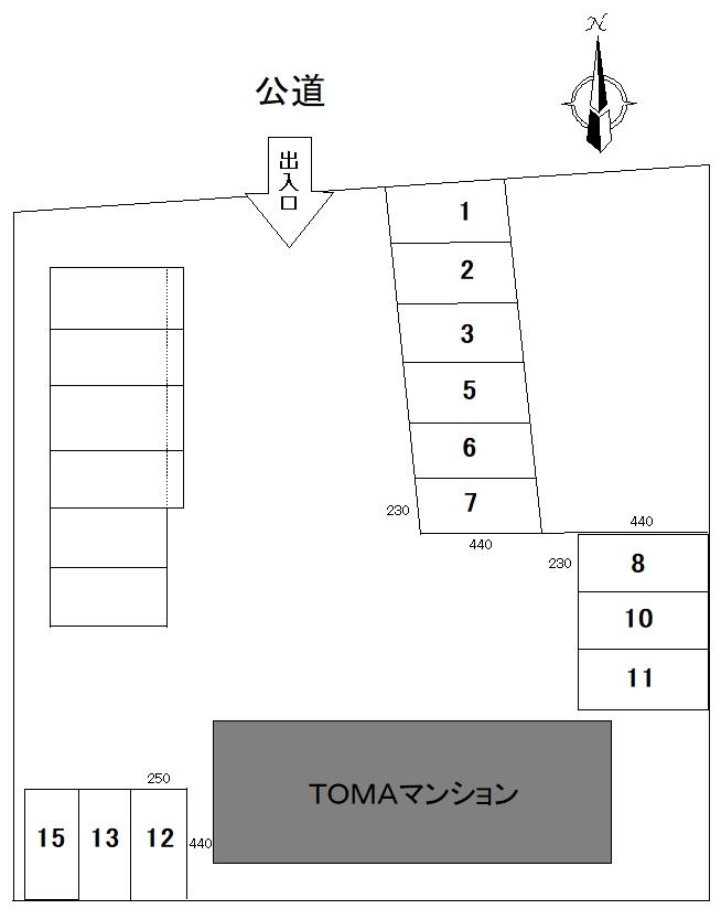 ■當摩マンション駐車場の駐車配置図