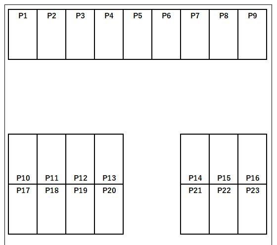 ジョイフル中津口駐車場の駐車配置図