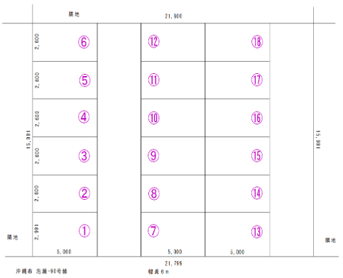 Parking Tの駐車配置図