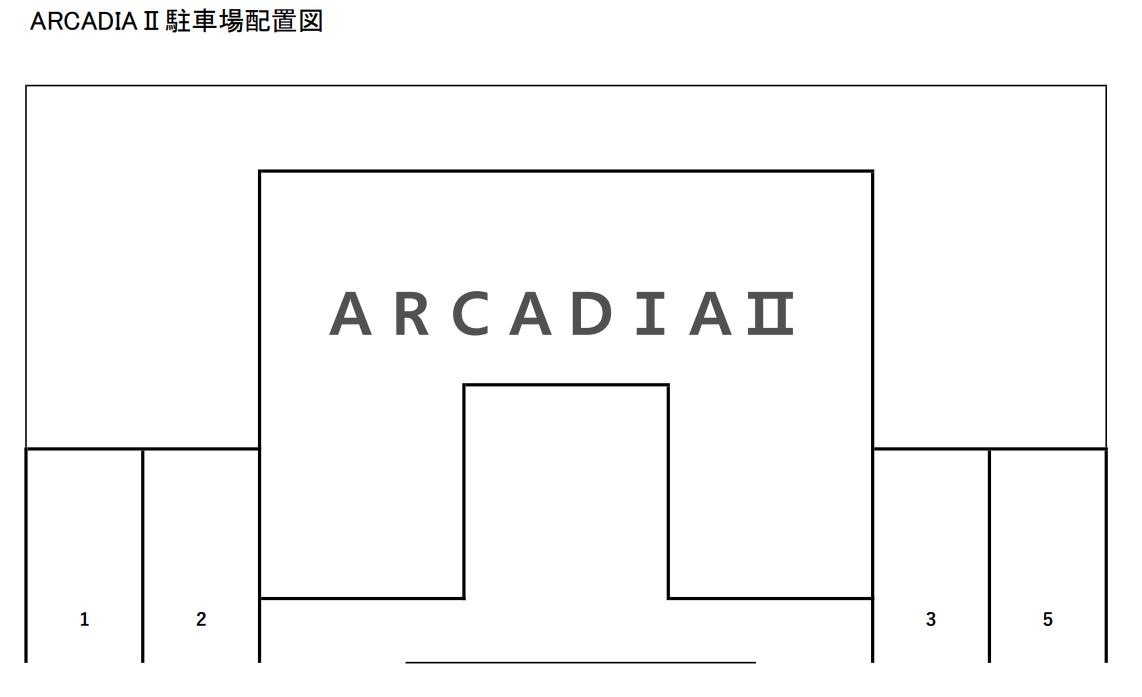 ARCADIAⅡの駐車配置図