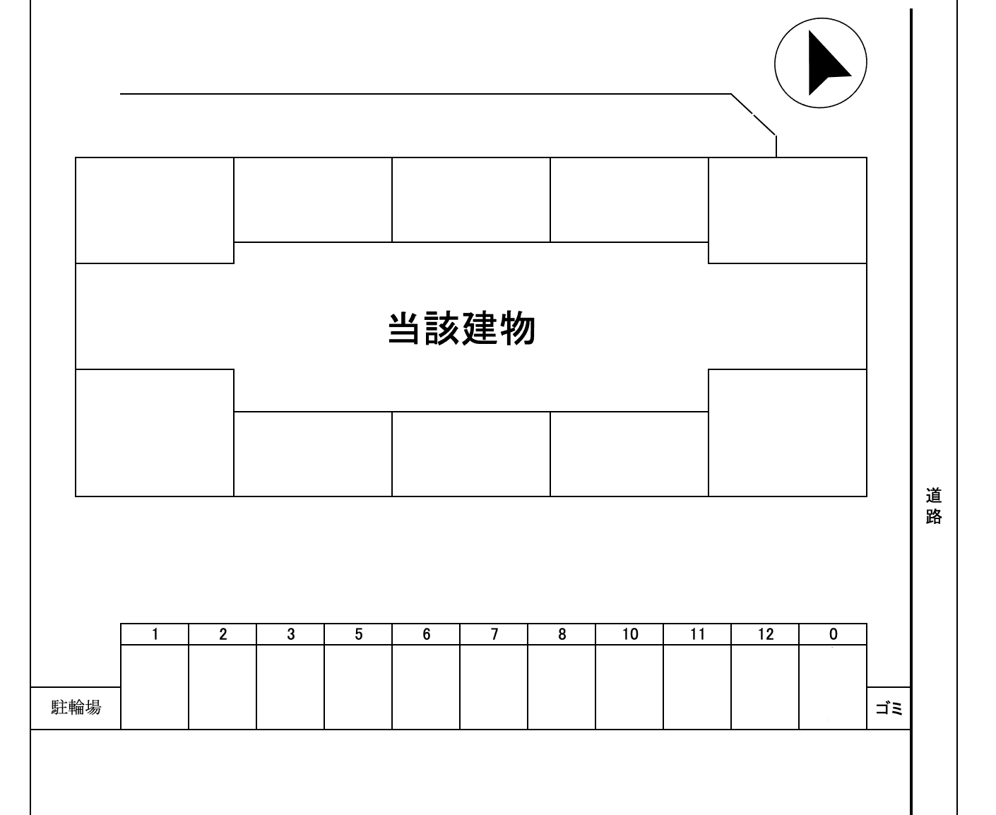 ロイヤルハイツの駐車配置図
