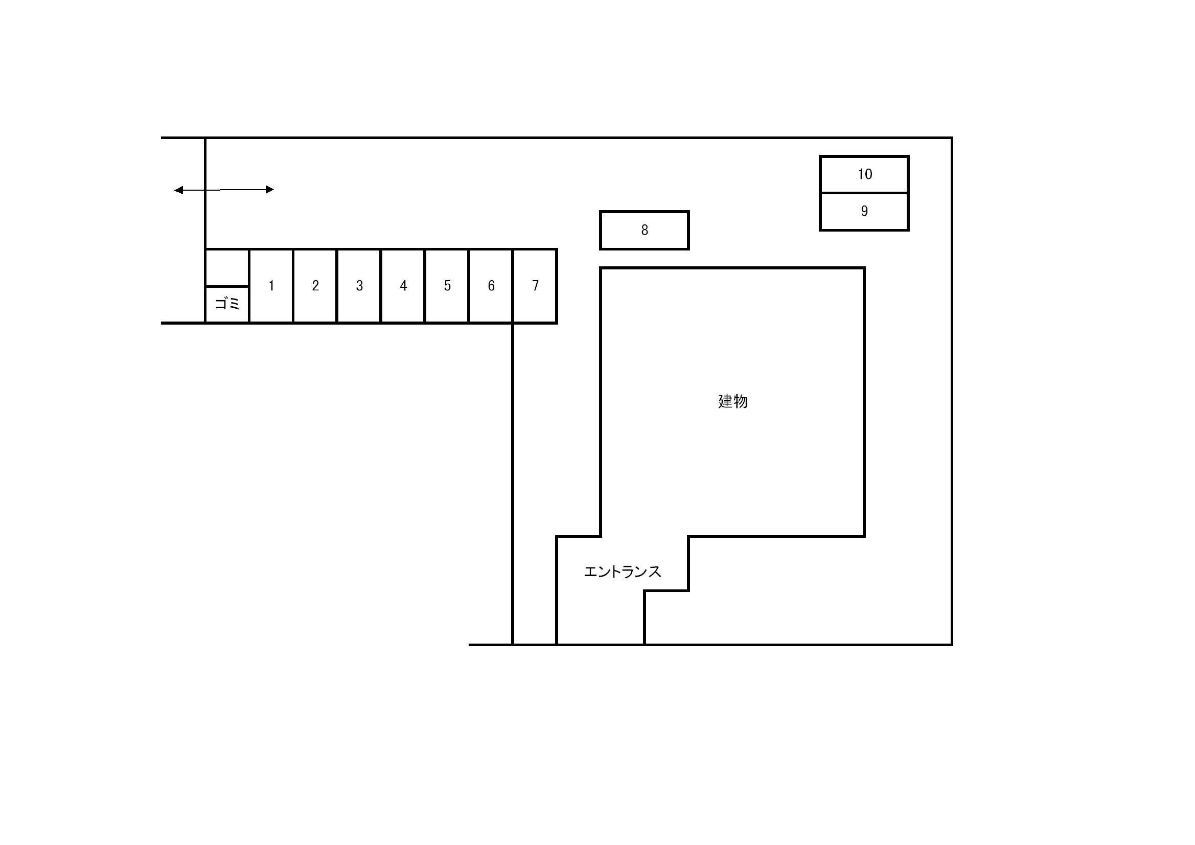 グランドール湘南駐車場の駐車配置図