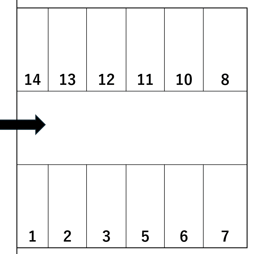 青山3丁目パーキングの駐車配置図