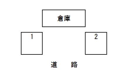 愛宕町山手駐車場の駐車配置図