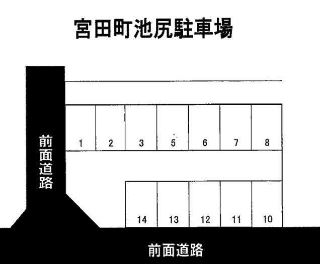 宮田町池尻駐車場の駐車配置図