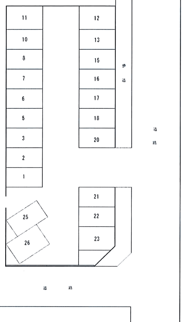 山治第二Pの駐車配置図