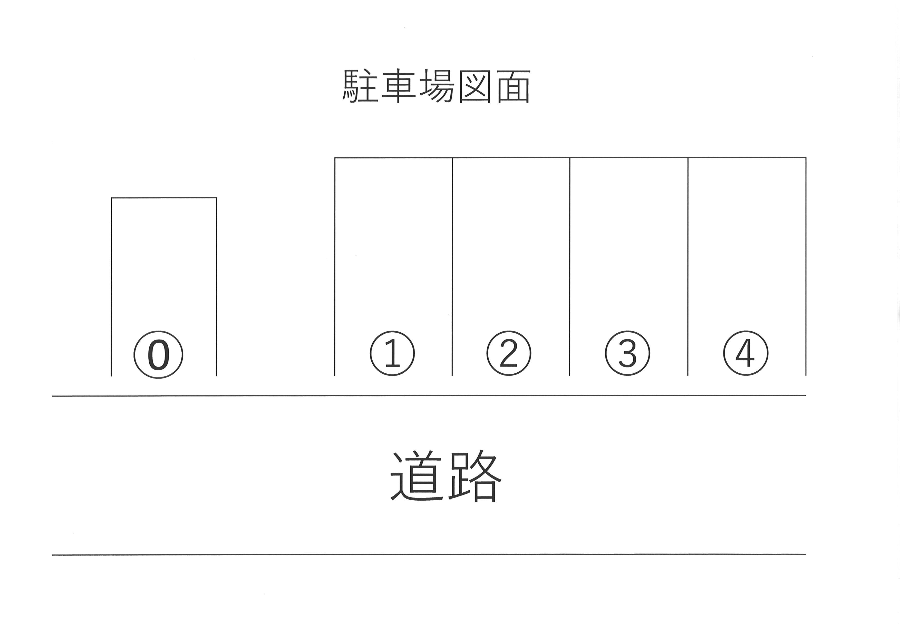 野上駐車場(日吉町)の駐車配置図