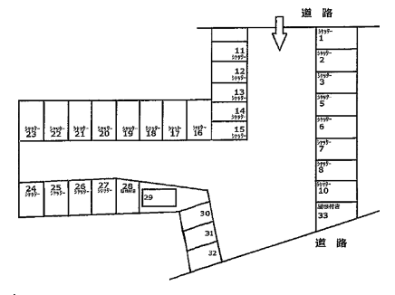 行友モータープール(国際タクシー前)の駐車配置図
