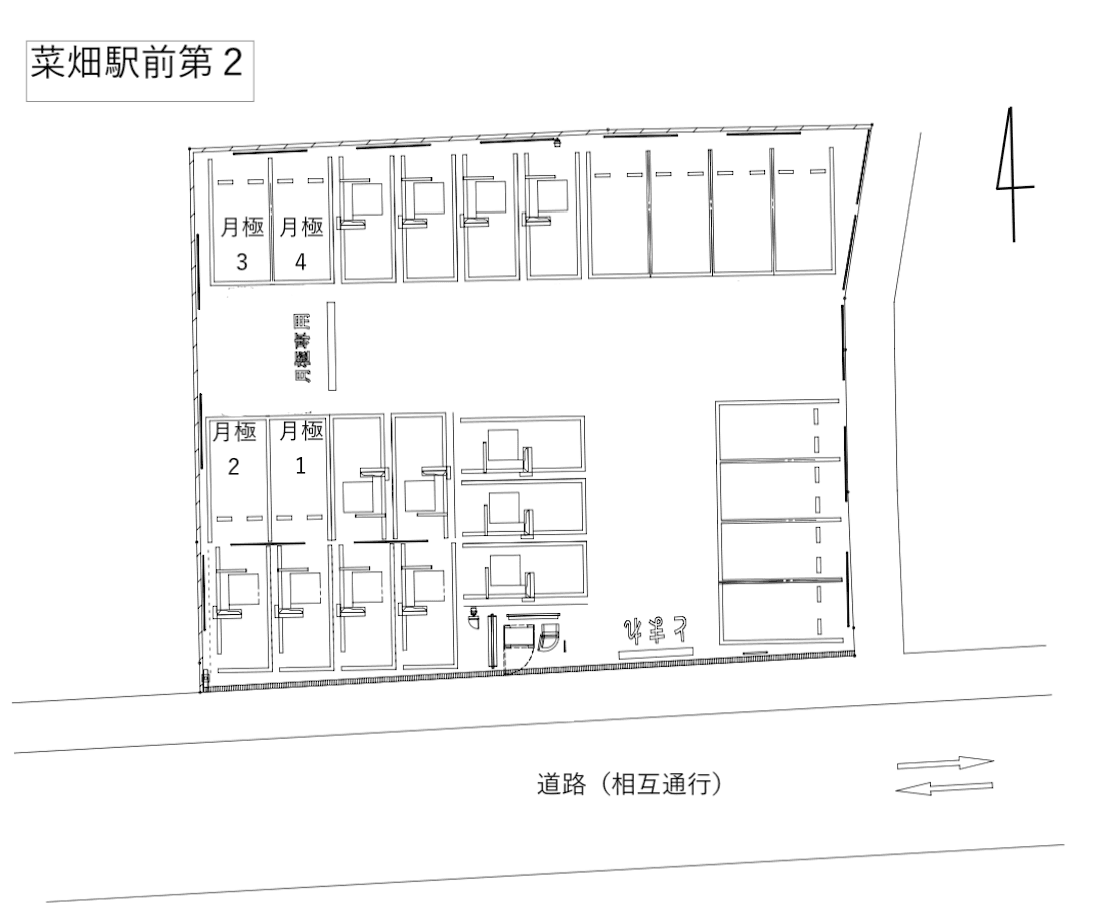 菜畑駅前第2の駐車配置図