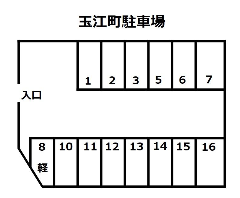 玉江町駐車場の駐車配置図