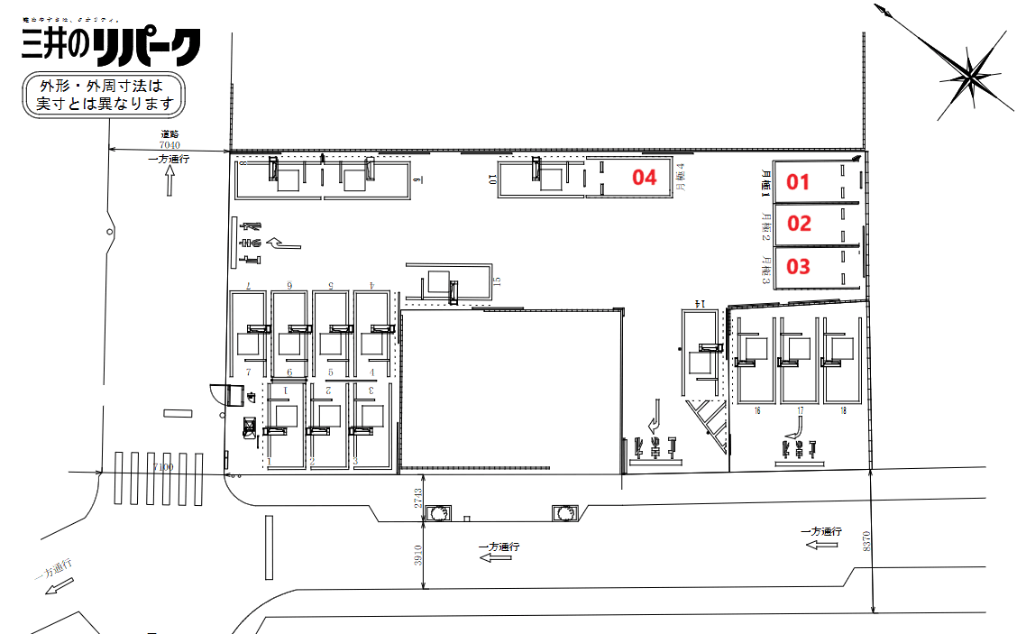 静岡豊原町の駐車配置図