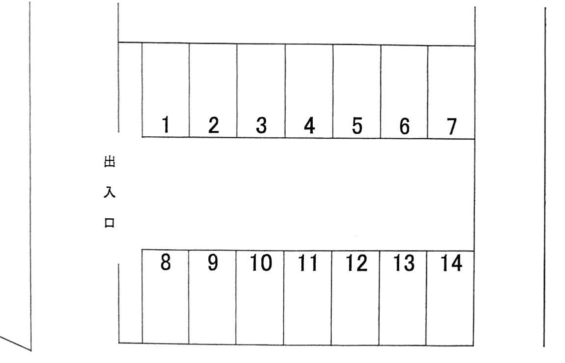 藤江北公園パーキングの駐車配置図