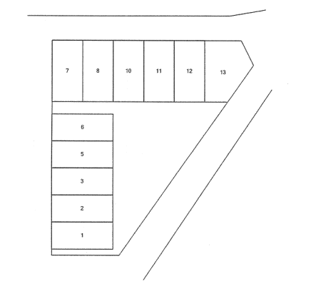 奥天神町一丁目駐車場の駐車配置図