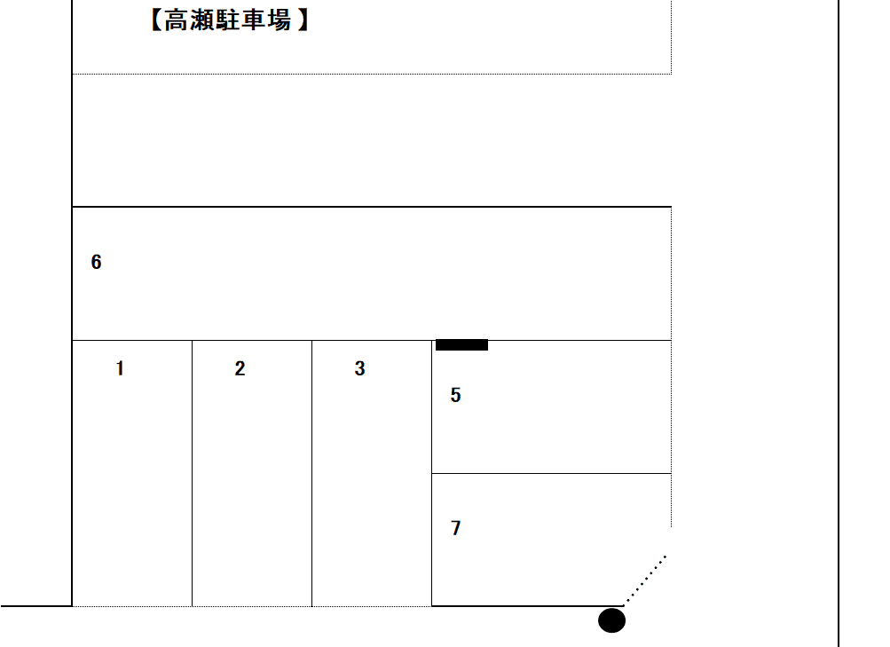 高瀬駐車場の駐車配置図