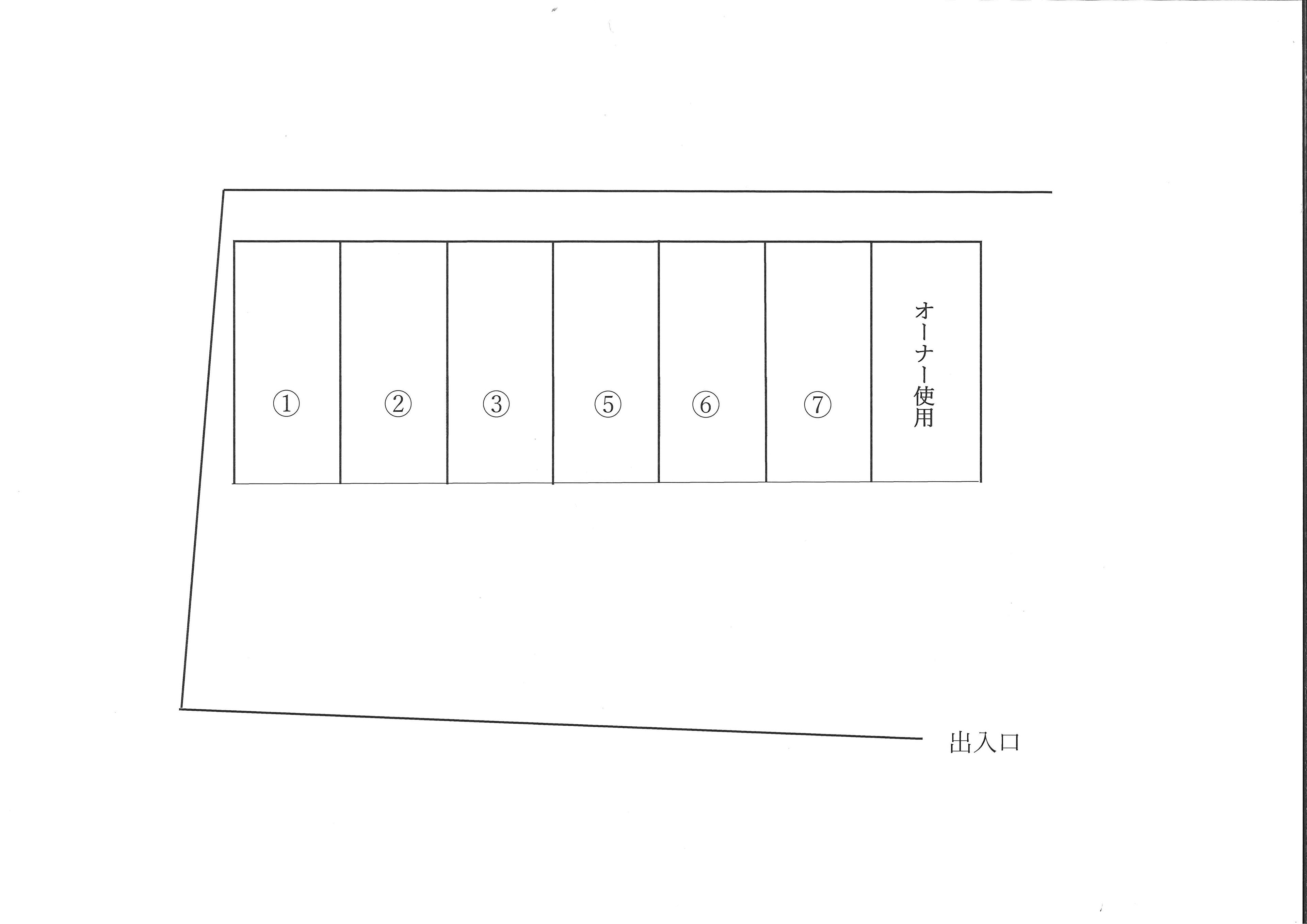 フドウパーキングの駐車配置図